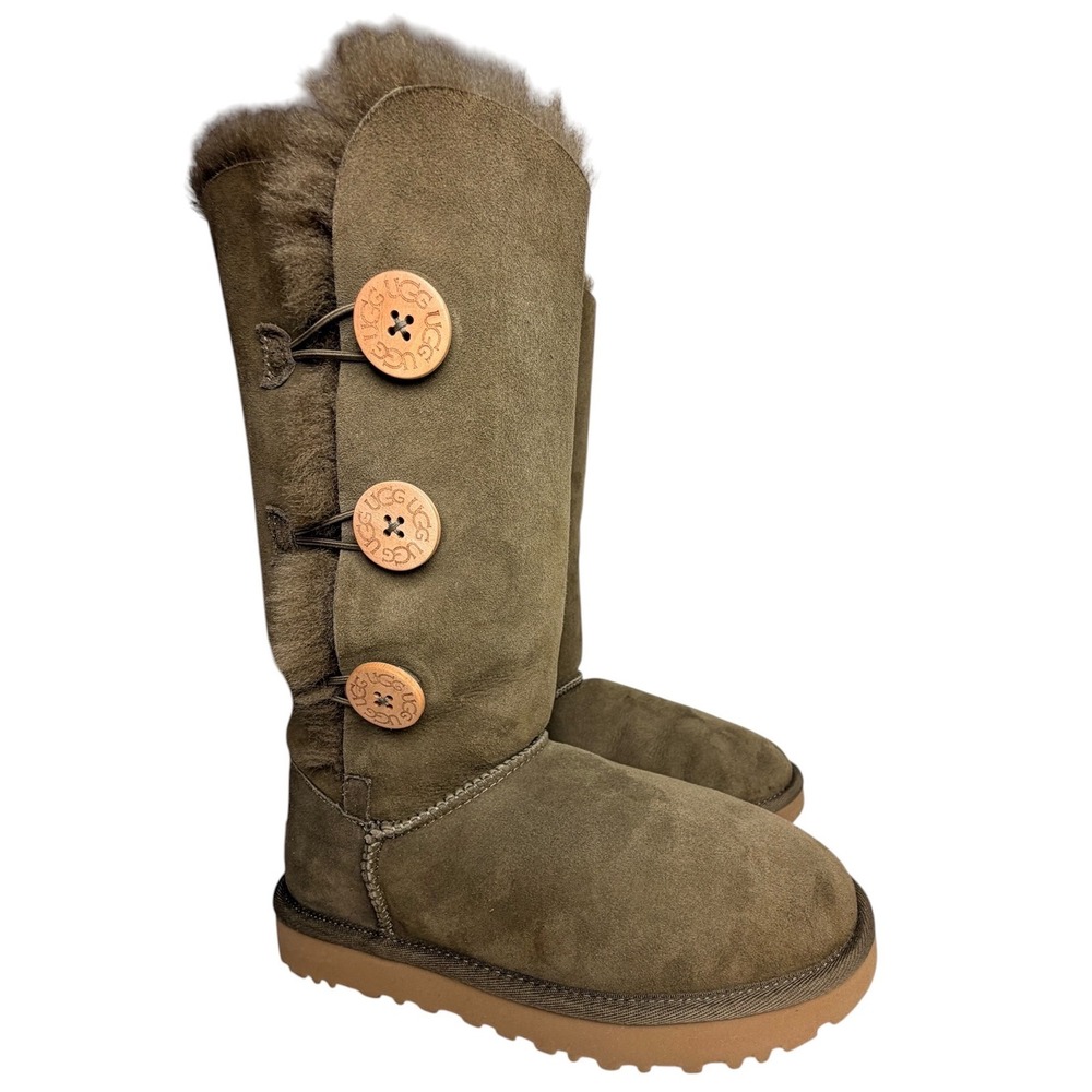 UGG Bailey Button Triplet II Eucalyptus Spray Tall Boots Womens 7